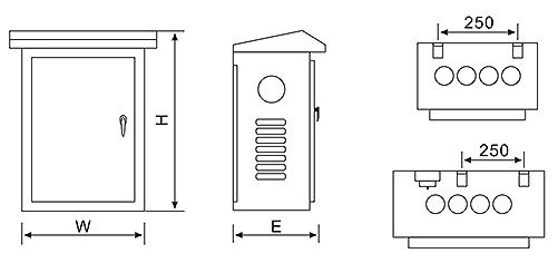 Desenho do contorno da caixa de distribuição externa 4